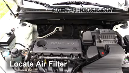 2011 Hyundai Santa Fe GLS 2.4L 4 Cyl. Filtro de aire (motor) Control